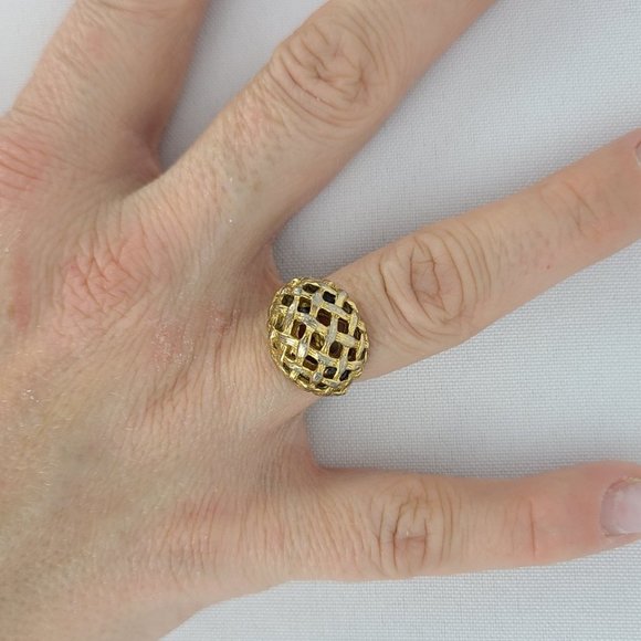 Vintage Gold Tone Adjustable Ring